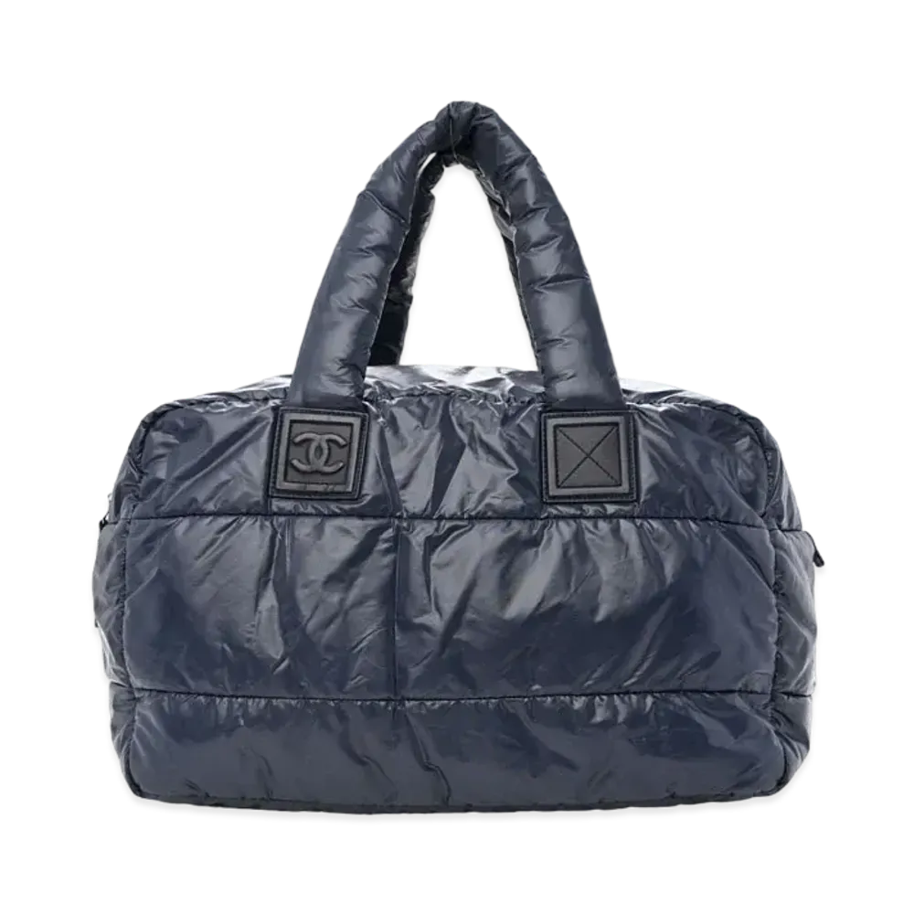 CHANEL COCO Cocoon Nylon Tote Bag "Navy"
