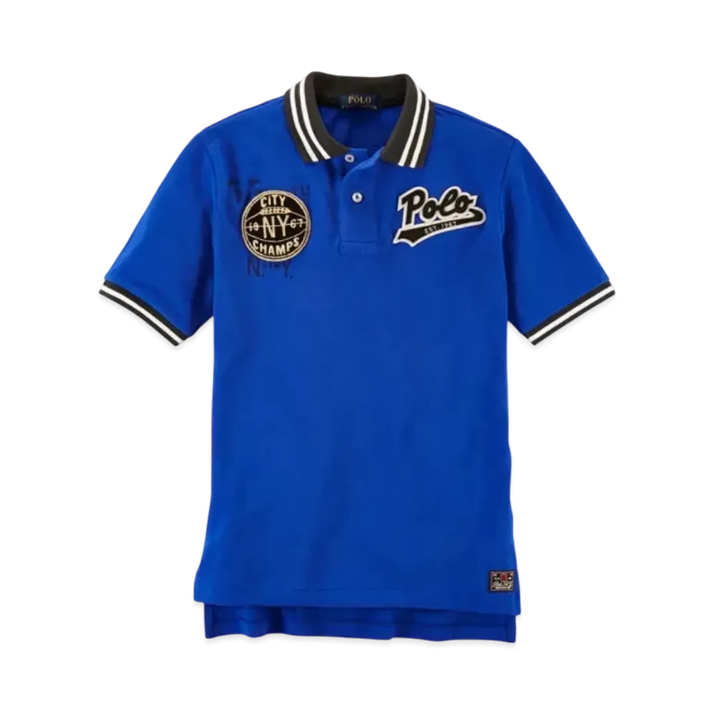 Polo Ralph Lauren Kids Cotton Mesh Baseball Polo "Blue"