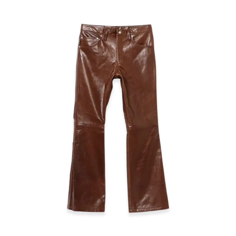 BEAMS FUTURE ARCHIVE Leather Pants "Brown"