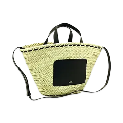 A.P.C. Women's Zoe Small Basket Bag "Noir"