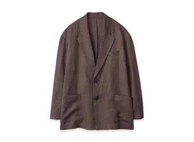 ssstein Light Linen Easy Single Breasted Jacket "Brown"