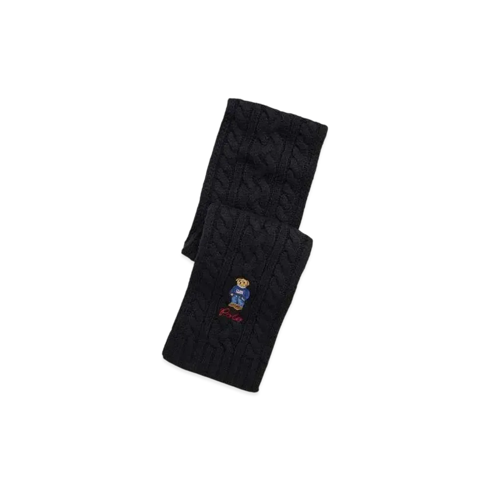 Polo Ralph Lauren Polo Bear Cable Knit Muffler "Black"
