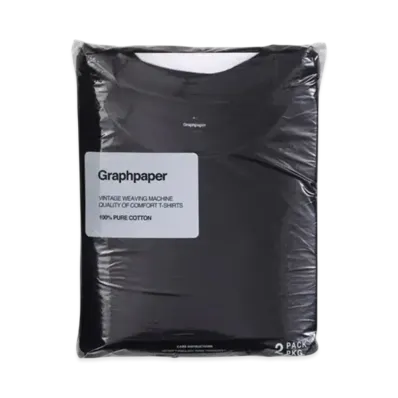 Graphpaper 2-Pack S/S Pocket Tee "Black"