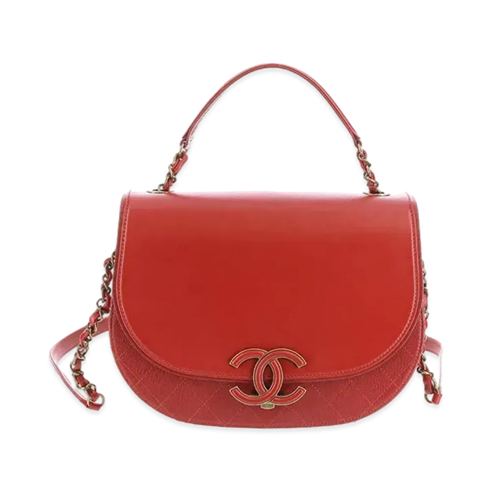 CHANEL Coco Mark Chain Shoulder Bag "Red"