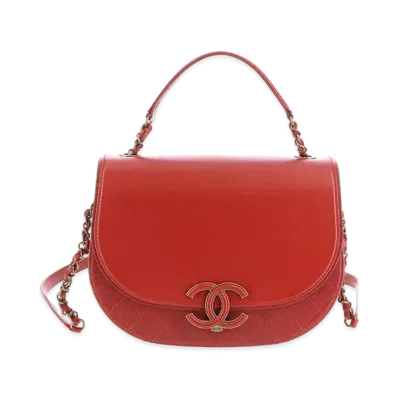 CHANEL Coco Mark Chain Shoulder Bag "Red"