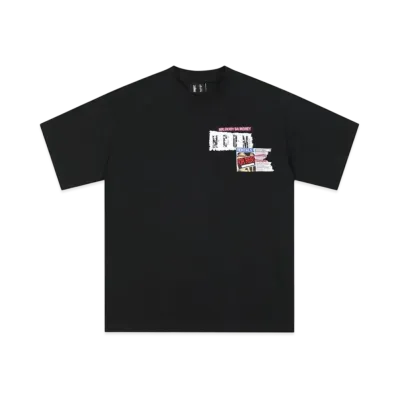 MR. ENJOY DA MONEY Patch Embroidery Short Sleeved Tee "Black"