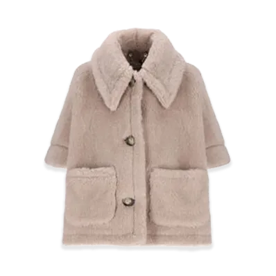 Max Mara Women's Newterzo Teddy Bear Cape "Beige"