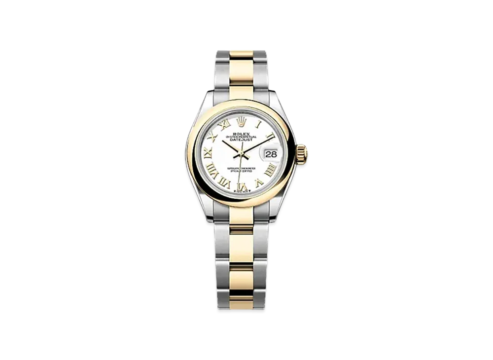 ROLEX Lady-Datejust 28mm Oystersteel & Yellow Gold 279163 "White"