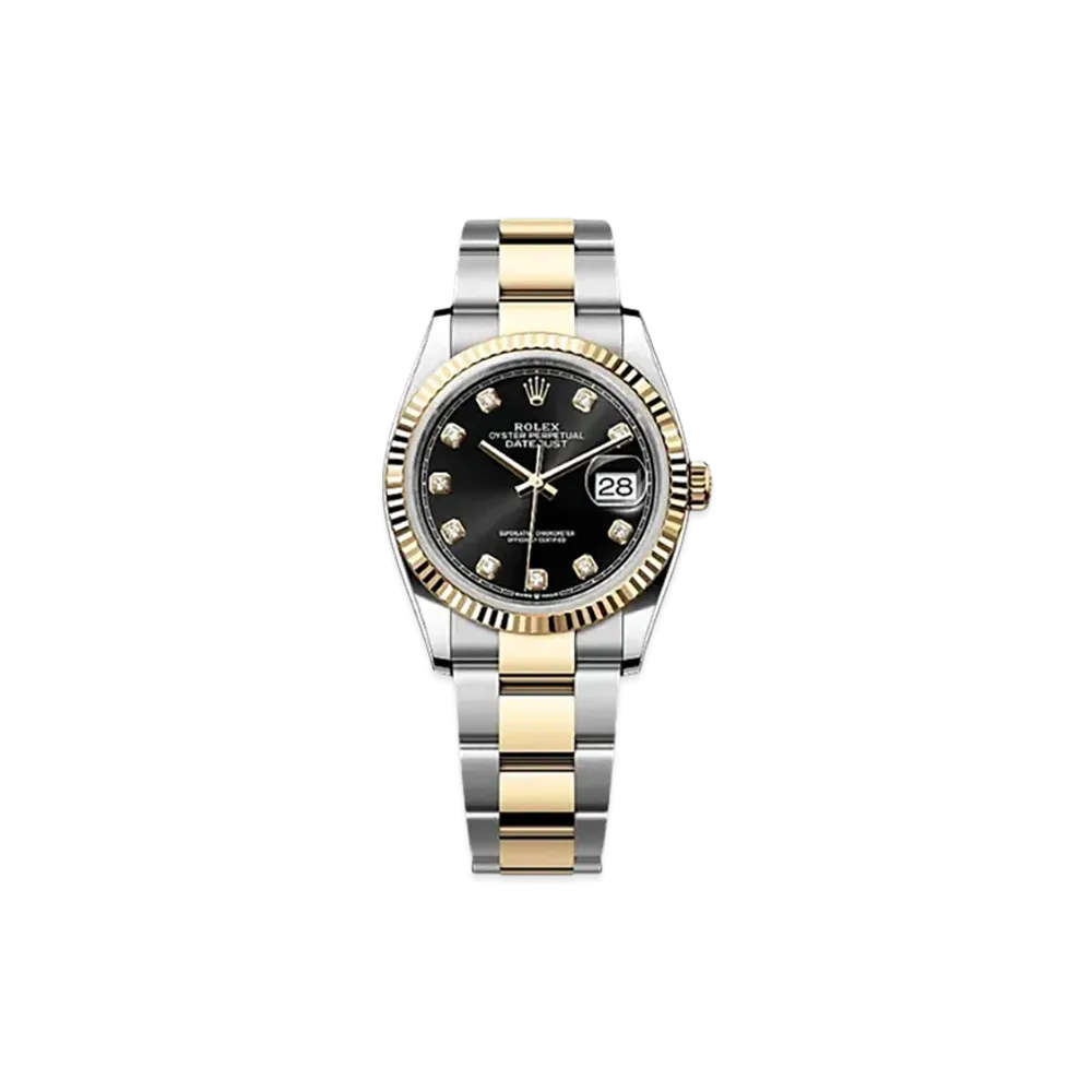ROLEX Datejust 36 Oystersteel & Yellow Gold "Black"