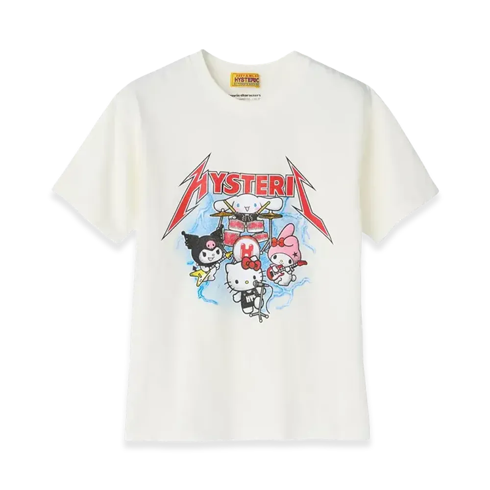 HYSTERIC GLAMOUR x Sanrio characters Band T-Shirt "White"