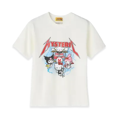 HYSTERIC GLAMOUR x Sanrio characters Band T-Shirt "White"
