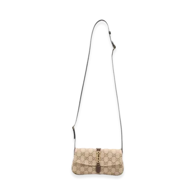 GUCCI Women's GG Canvas Leather Goods "Sand/Brown"