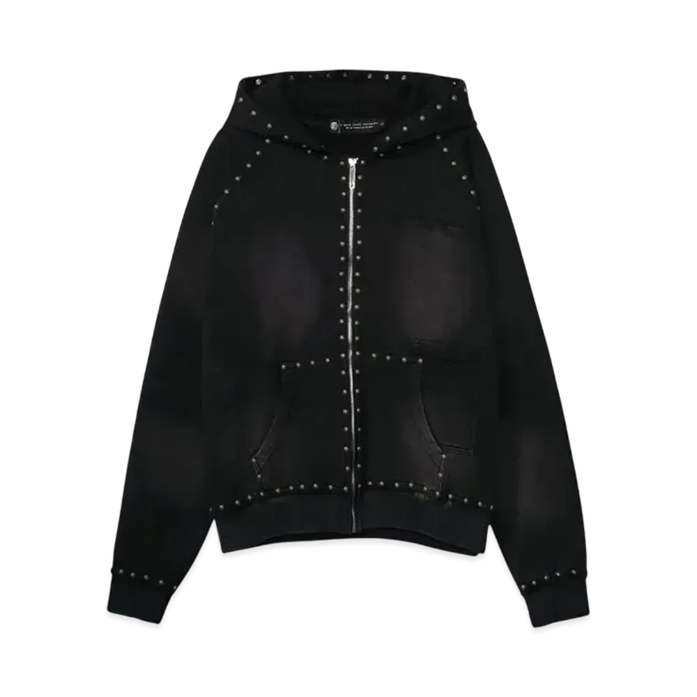 A GOOD BAD INFLUENCE ORIGINAL STUDSED HOODIE "BLACK"