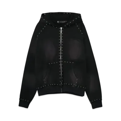 A GOOD BAD INFLUENCE ORIGINAL STUDSED HOODIE "BLACK"