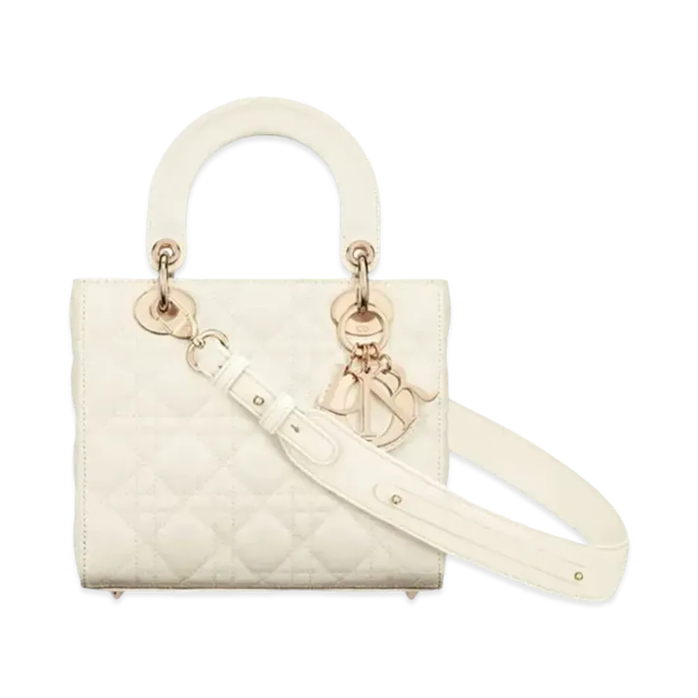 Dior Small Lady Bag My ABCDior Cannage Lambskin "Latte"