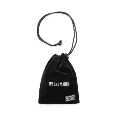WACKO MARIA Velveteen Drawstring Bag "Black"