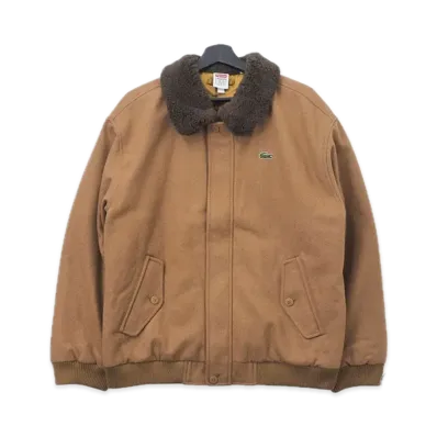 Supreme x LACOSTE Wool Bomber Jacket "Tan"