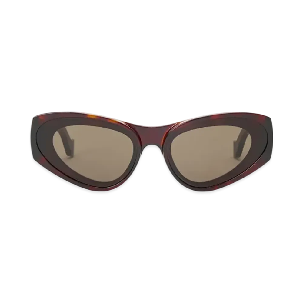 LOEWE Front Lens Cat-Eye Sunglasses "Havana"