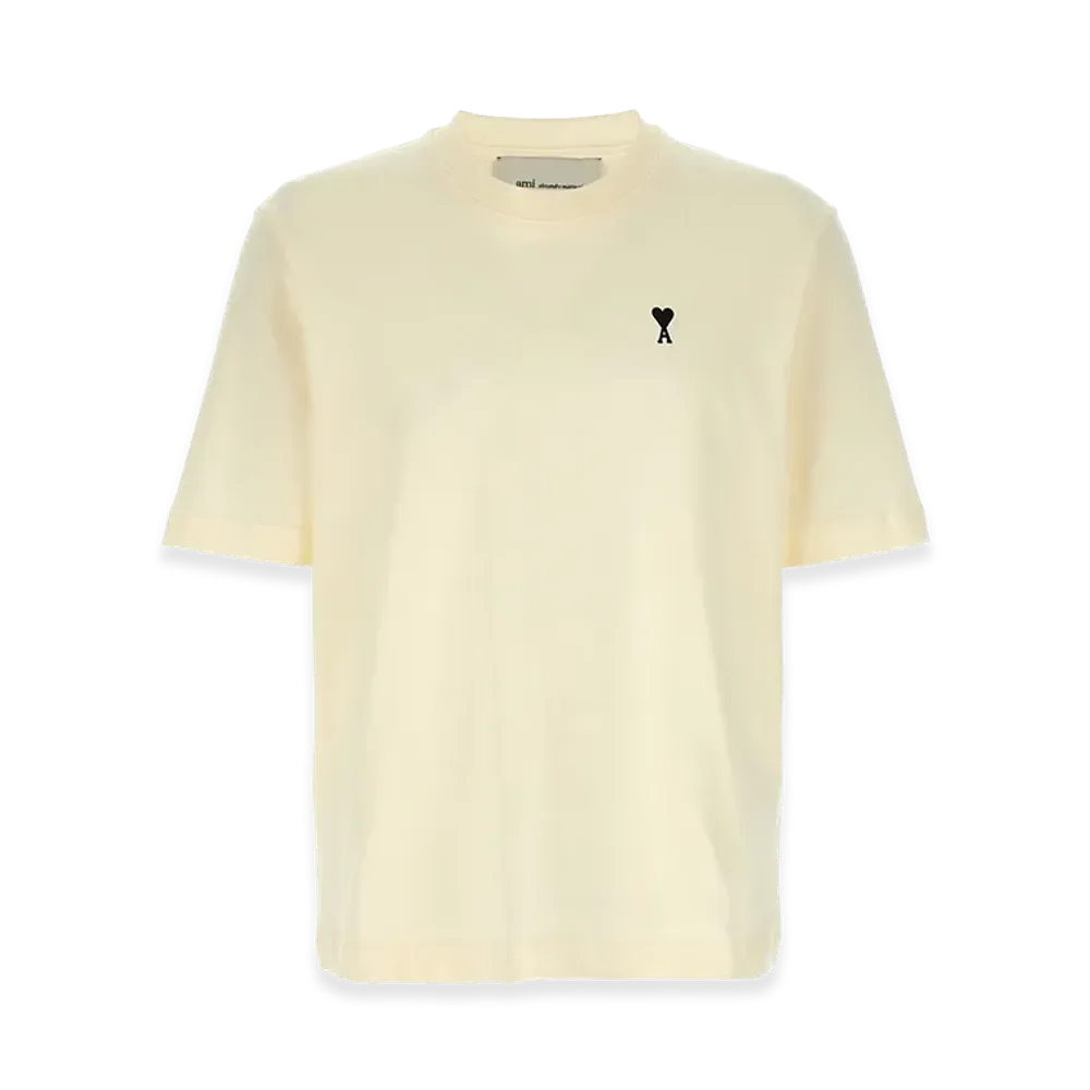 AMI PARIS Cotton Place Des Victoires Print T-Shirt "White"