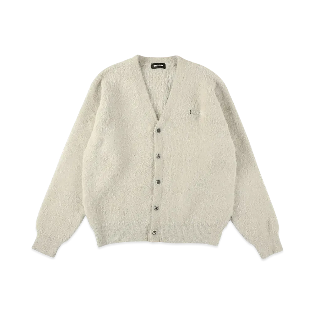 WIND AND SEA Shaggy Knit Cardigan "Gray"