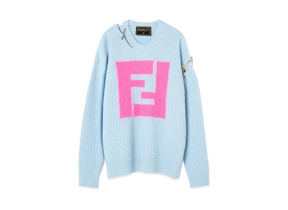 FENDI x Versace Fendace Cut Out Jumper "Blue"