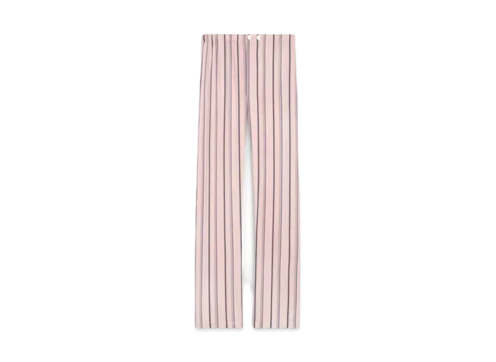 CELINE Striped Pajama Pants / Satin "Pale Pink/Blue"