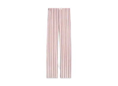 CELINE Striped Pajama Pants / Satin "Pale Pink/Blue"