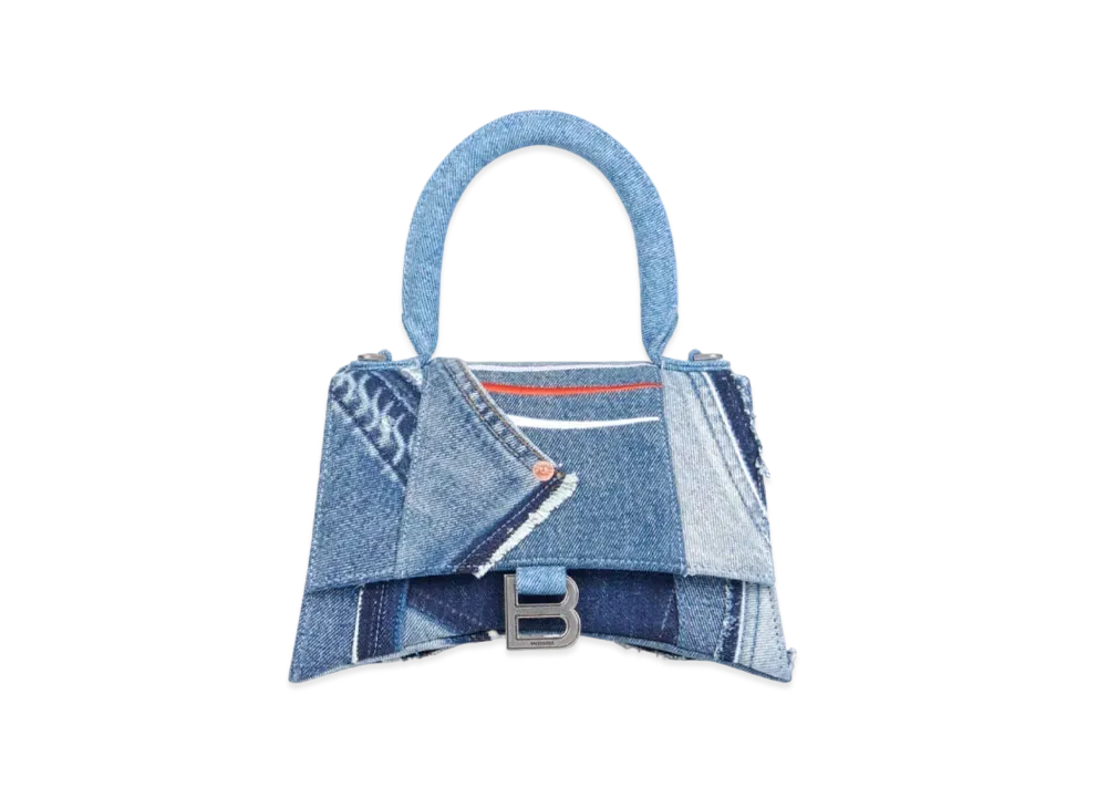 BALENCIAGA Women's Hourglass Small Top Handle "Blue"