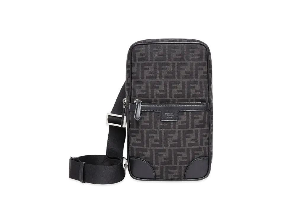 FENDI One-Shoulder Travel Backpack Ff Jacquard Fabric Backpack "Multicolor"