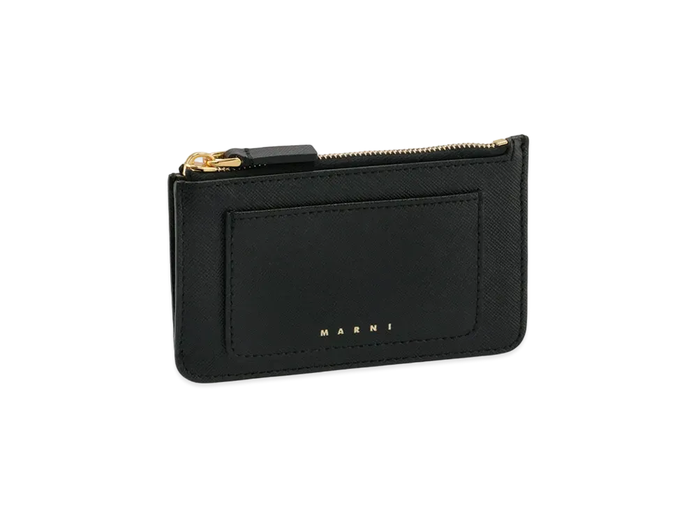 Marni Saffiano Leather Card Case "Black"