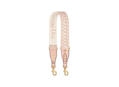 Dior Shoulder Strap Dior Oblique Embroidery "Rose"