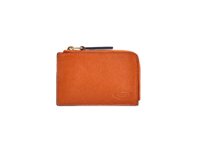 TOD'S Leather Card Holder "Orange"