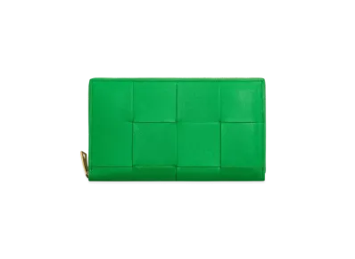 Bottega Veneta Cassette Zip Around Wallet "Parakeet"