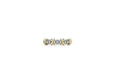 Tiffany & Co. Sixteen Stone Narrow Ring with Diamonds "Platinum/18K Yellow Gold"