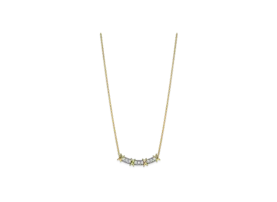 Tiffany & Co. Sixteen Stone Narrow Pendant with Diamonds "Platinum/18K Yellow Gold"