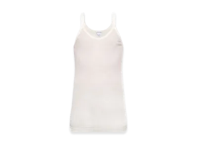 Bottega Veneta Slim Fit Cotton Blend Tank Top "White"
