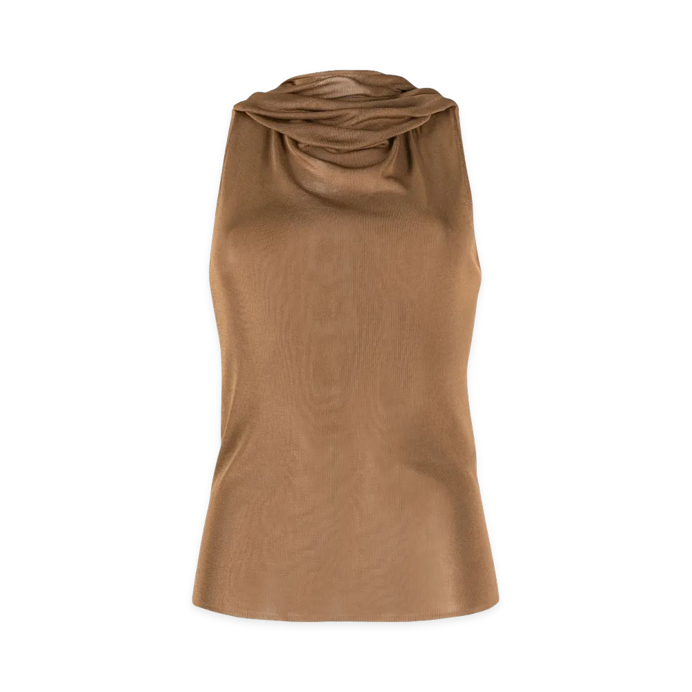 Saint Laurent Women's Top "Brown/Beige"