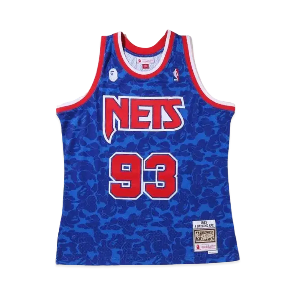 A BATHING APE x Mitchell&Ness x NBA NEW JERSEY NETS Jersey Tanktop "Blue"