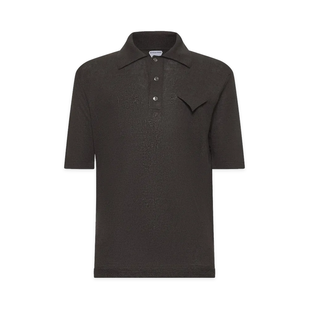Bottega Veneta Polo "Dark Brown Melange"