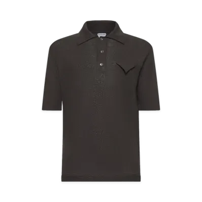 Bottega Veneta Polo "Dark Brown Melange"