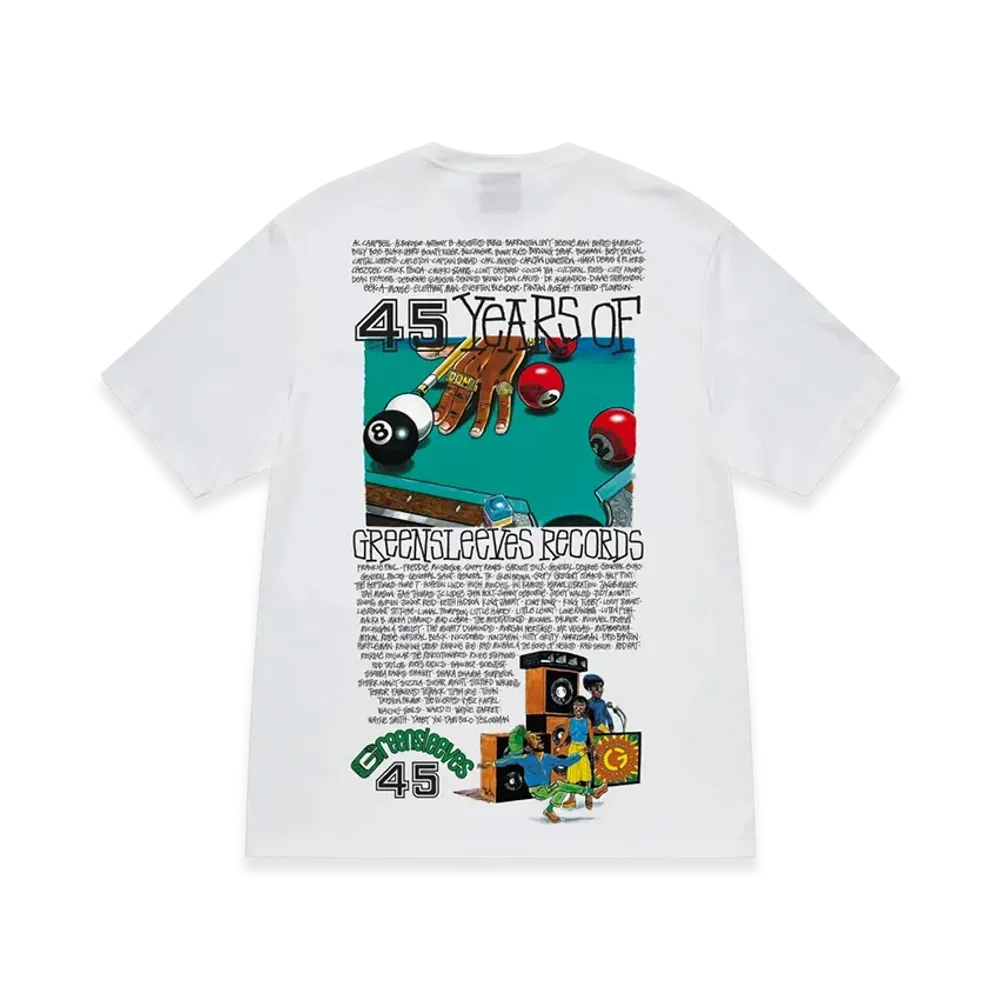 Stussy Greensleeves 45 Tee "White"