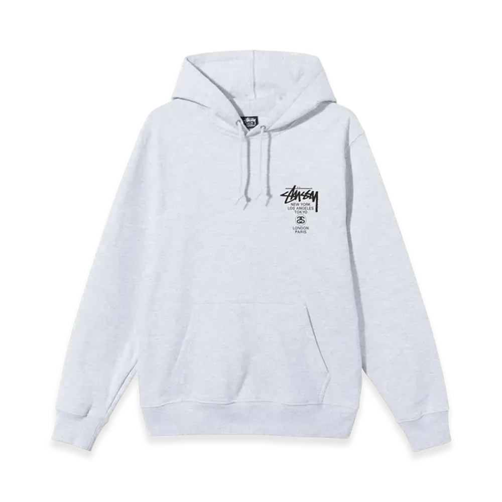 Stussy World Tour Hoodie 2021 "Ash Heather"