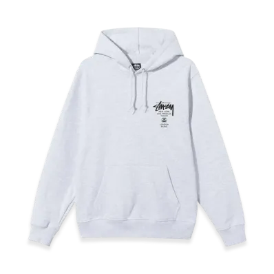 Stussy World Tour Hoodie 2021 "Ash Heather"