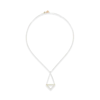 PRADA Eternal Gold Cut-Out Pendant Necklace in Yellow Gold with Diamonds