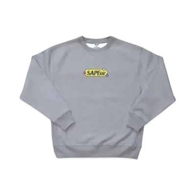 SAPEur 70S Pop Head Crew Neck "Gray"