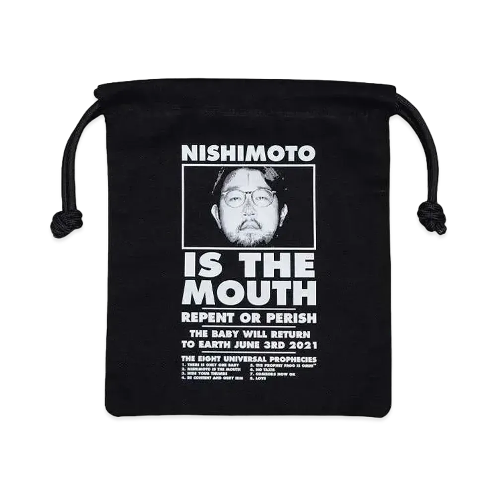 NISHIMOTO IS THE MOUTH CLASSIC DRAWSTRING BAG "BLACK"