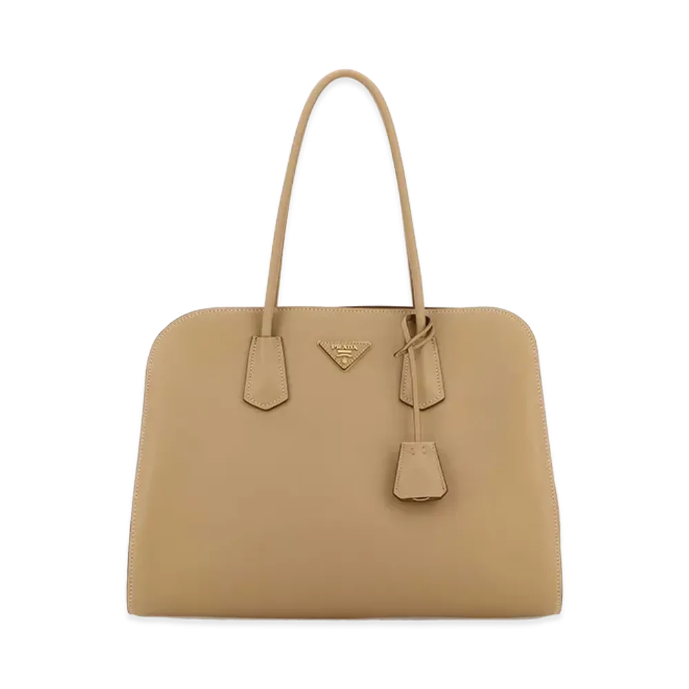 PRADA Women's Leather Shopping Bag "Beige"