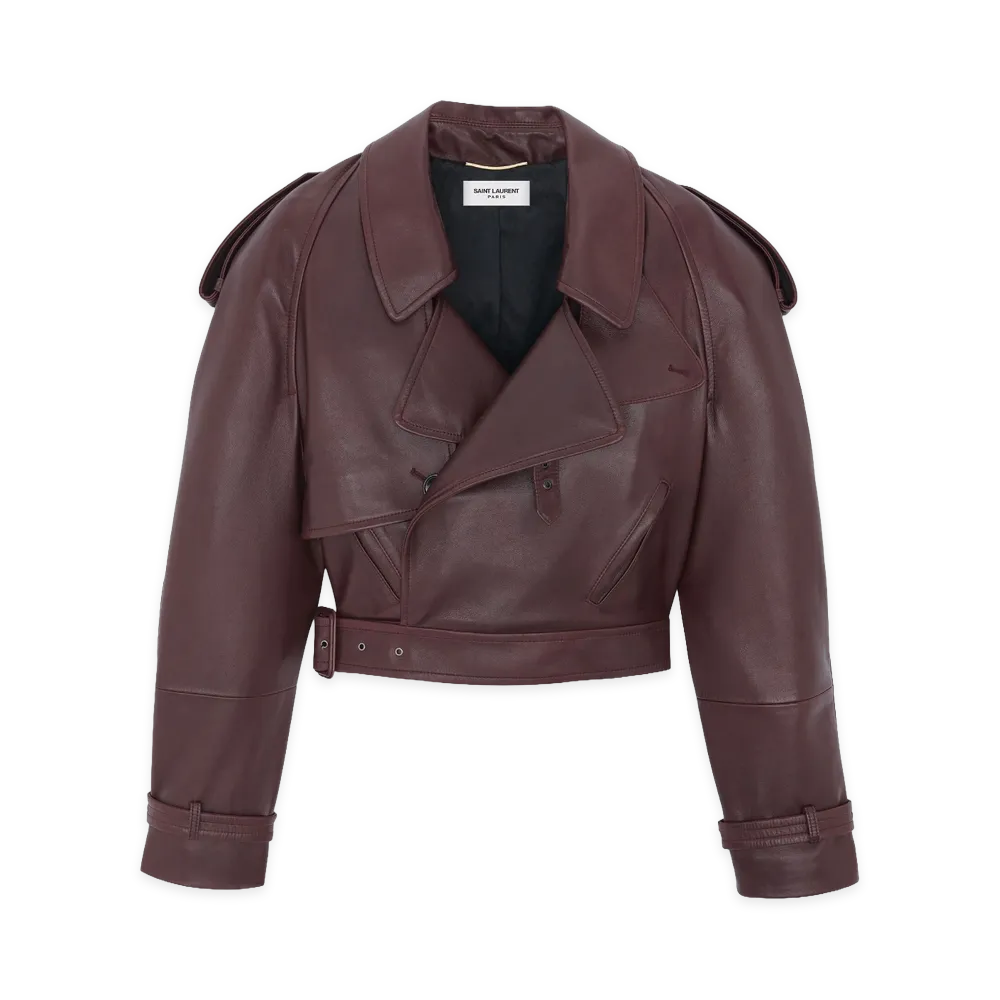 Saint Laurent Women's Jackets "Bordeaux"