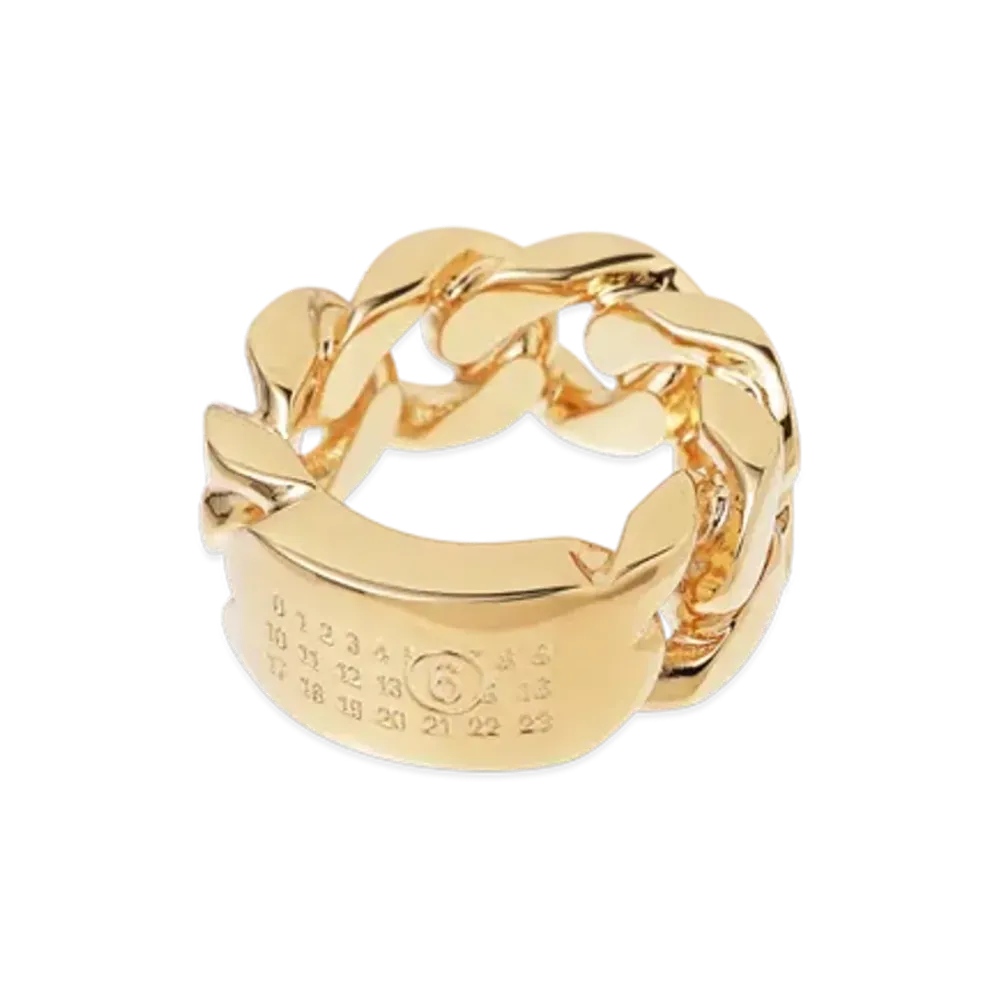 MM6 Maison Margiela Minimal Logo 3MM Ring "Gold"