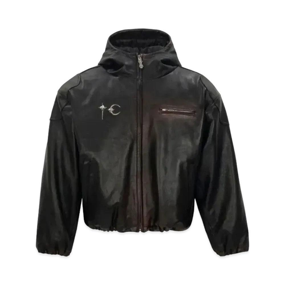 THUG CLUB Big Rock Leather Jacket "Black"